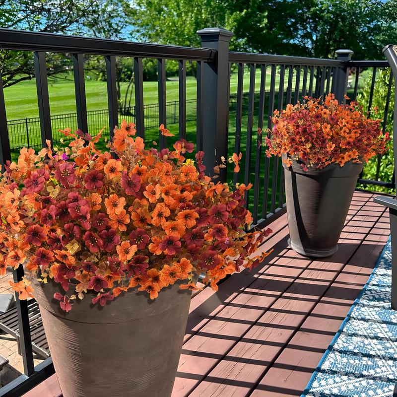 8 packs artificial flowers