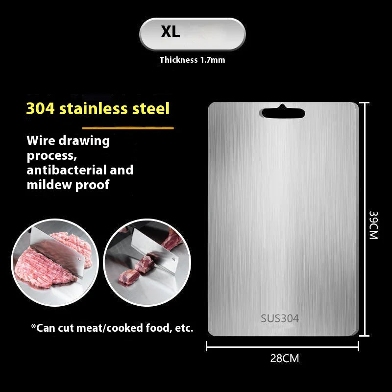 Thickened Stainless Steel Cutting Board: Durable & Hygienic