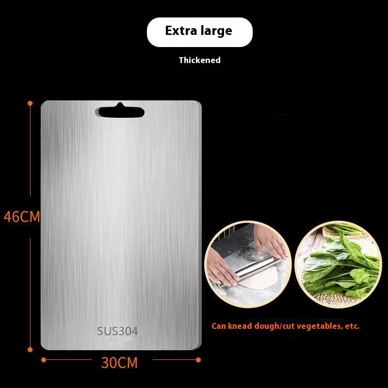 Thickened Stainless Steel Cutting Board: Durable & Hygienic