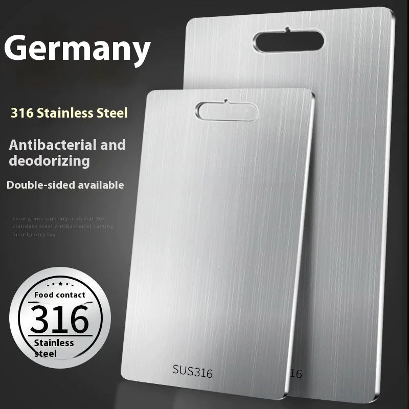 Thickened Stainless Steel Cutting Board: Durable & Hygienic