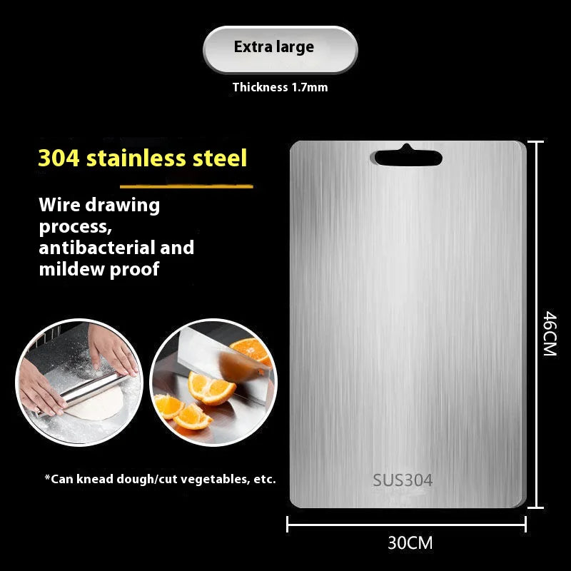 Thickened Stainless Steel Cutting Board: Durable & Hygienic