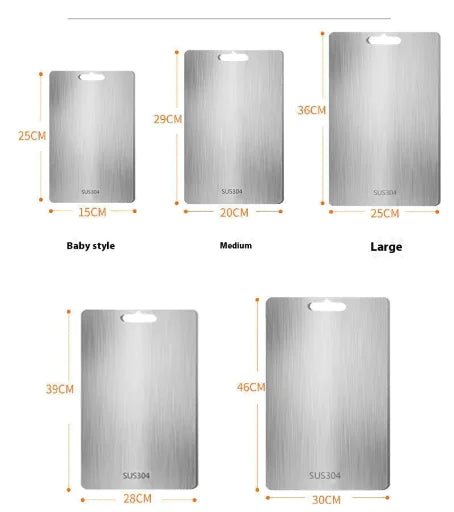 Thickened Stainless Steel Cutting Board: Durable & Hygienic