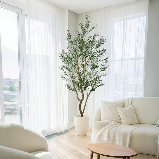 Artificial olive tree with fruits
