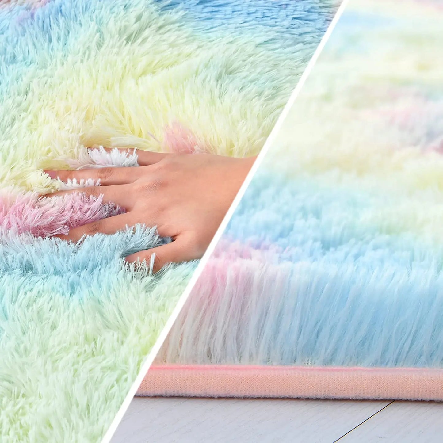 Colorful Shaggy Soft Fluffy Plush Carpet