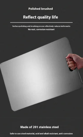 Thickened Stainless Steel Cutting Board: Durable & Hygienic