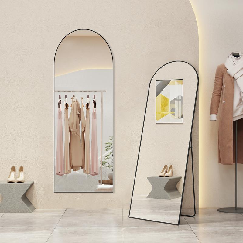 Floor standing mirror with stand