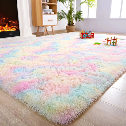 Colorful Shaggy Soft Fluffy Plush Carpet